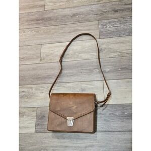 Vintage Marsand Brown Leather Messenger Bag Camera Crossbody Made in USA
